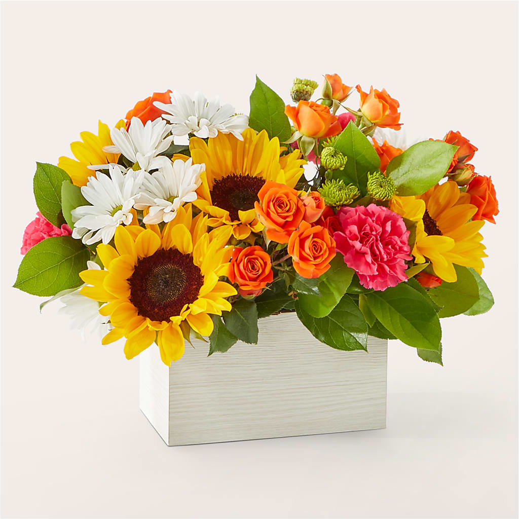 Sun-drenched Blooms Box Bouquet – The Flower Shop For All Occasions, California MO