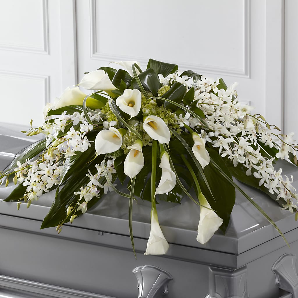 Angel Wings Casket Spray – The Flower Shop For All Occasions, California MO
