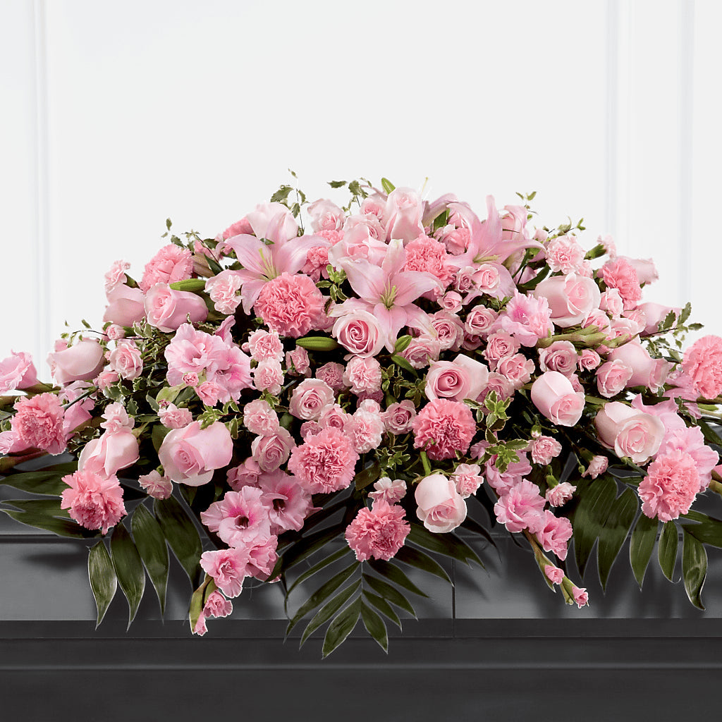 Garden of Comfort Casket Spray (Standard) – The Flower Shop For All Occasions, California MO