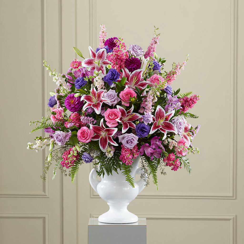 Peaceful Tribute Arrangement – The Flower Shop For All Occasions, California MO