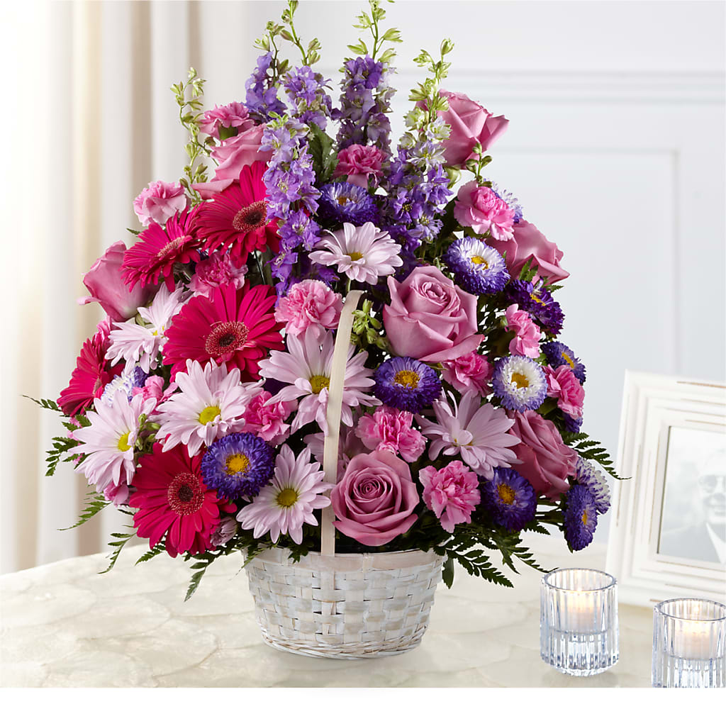 Pastel Peace Basket – The Flower Shop For All Occasions, California MO