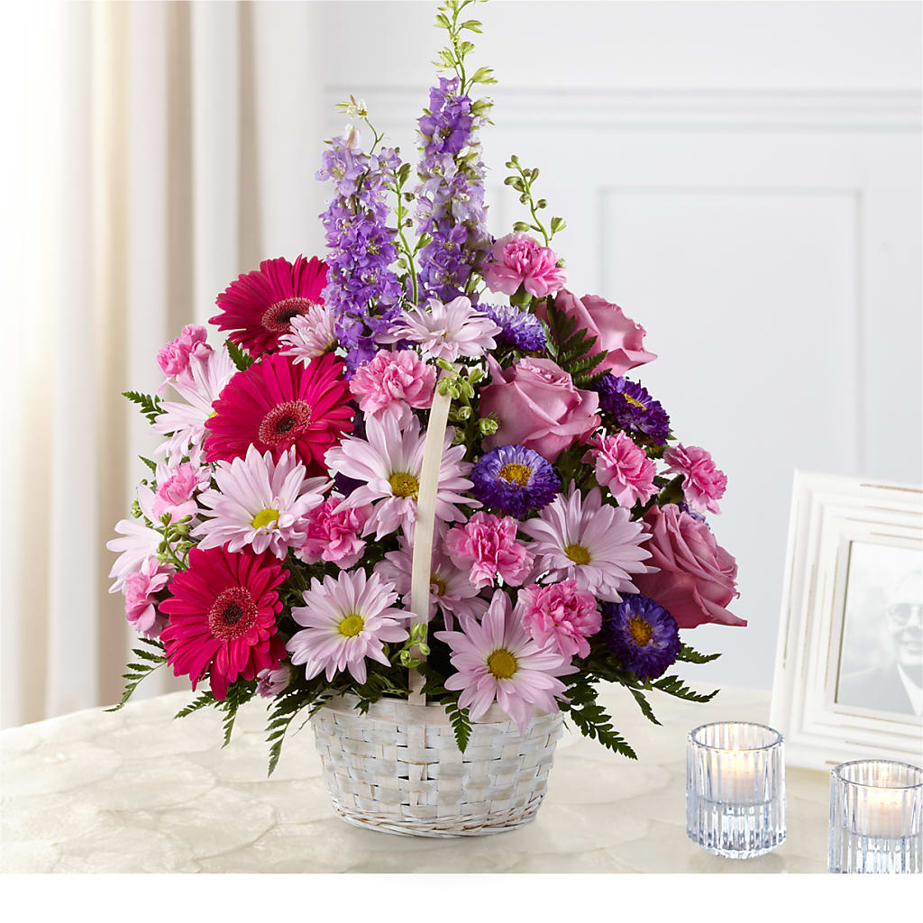 Pastel Peace Basket – The Flower Shop For All Occasions, California MO