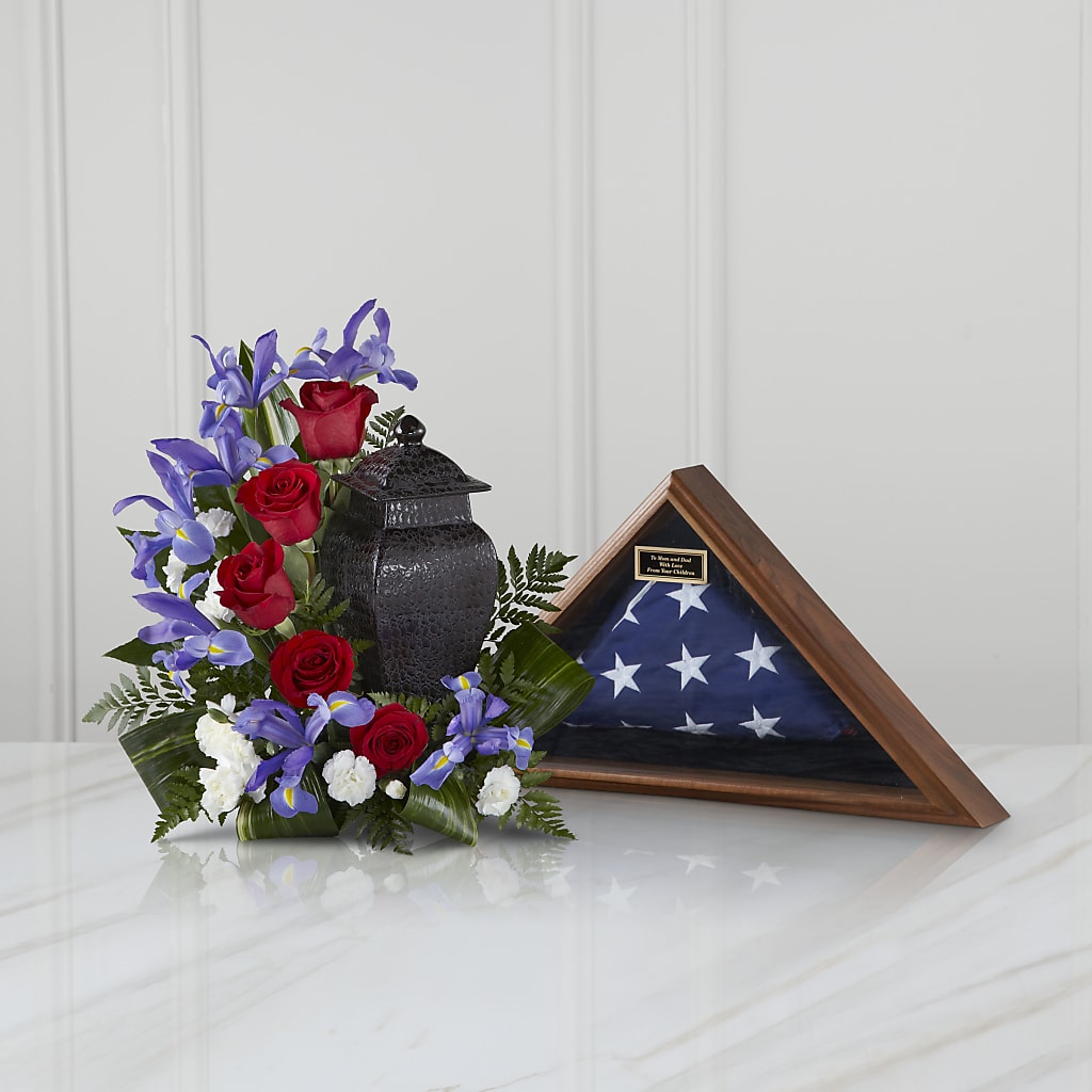 Patriotic Tribute Arrangement – The Flower Shop For All Occasions, California MO