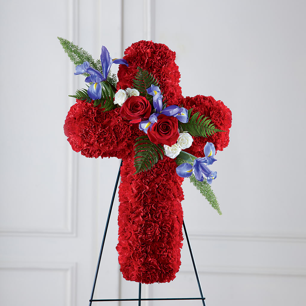 Faithful Hero Floral Cross – The Flower Shop For All Occasions, California MO