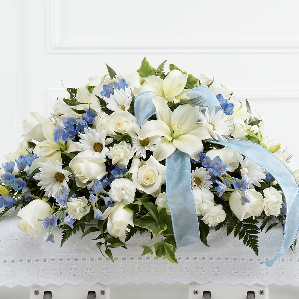 Tender Treasure Casket Spray – The Flower Shop For All Occasions, California MO