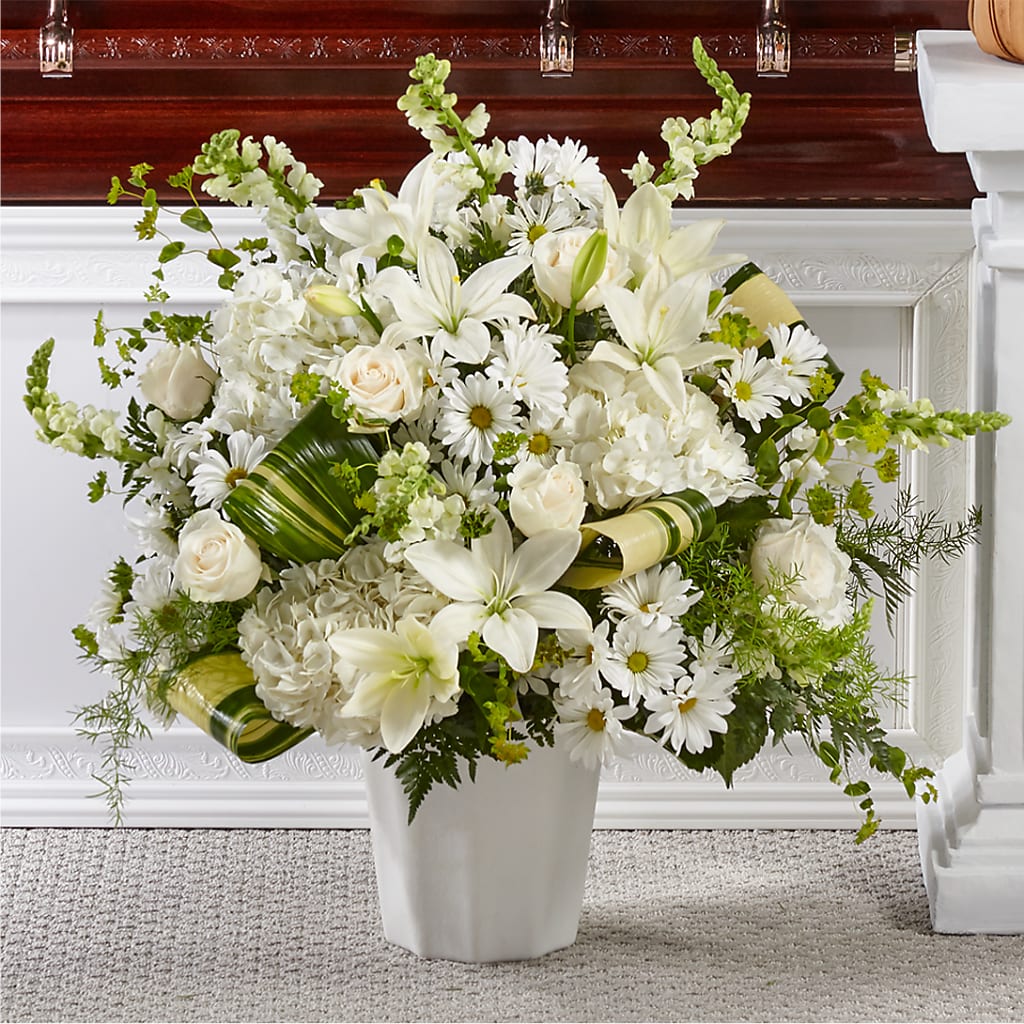Thoughts of Tranquility Floor Basket – The Flower Shop For All Occasions, California MO