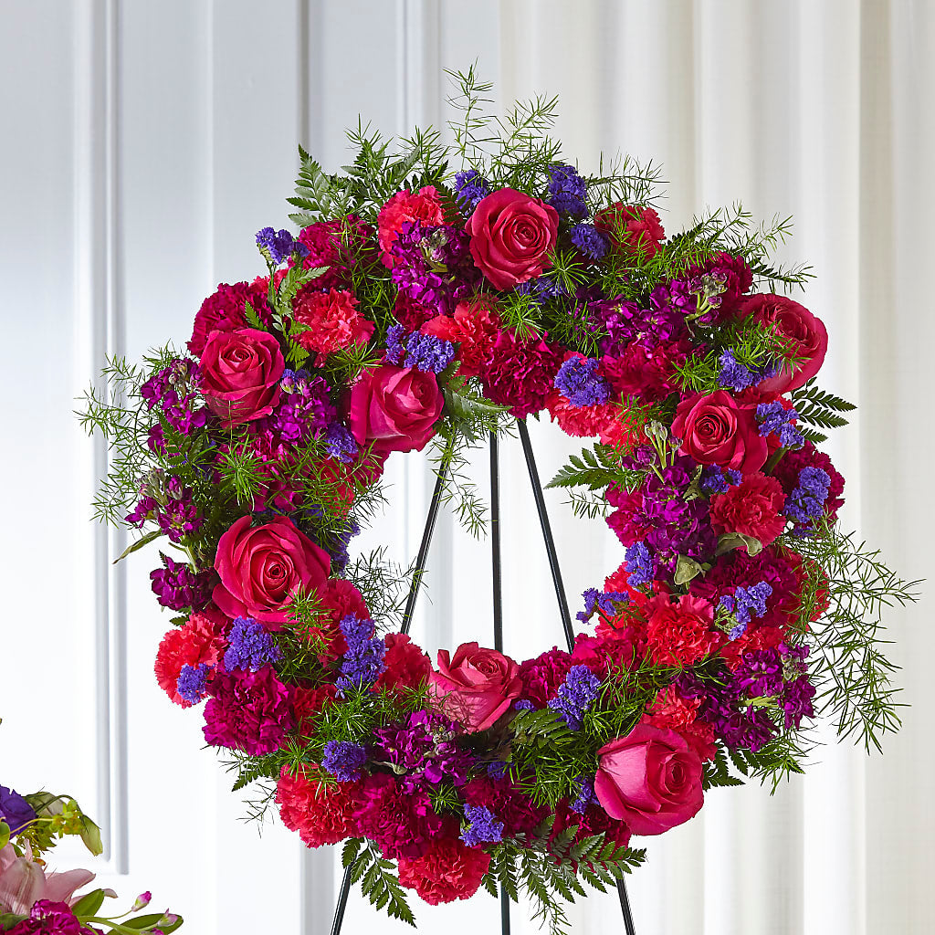 Calming Colors Wreath – The Flower Shop For All Occasions, California MO