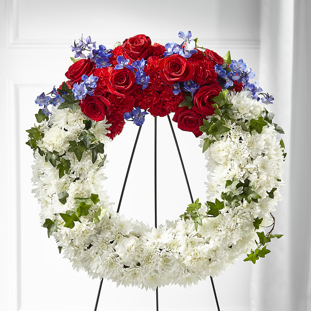 Patriotic Passion Wreath – The Flower Shop For All Occasions, California MO