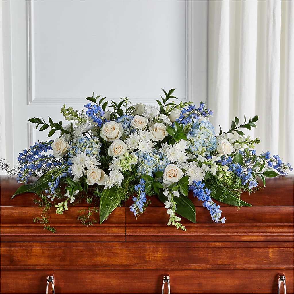 Timeless Essence Casket Spray – The Flower Shop For All Occasions, California MO