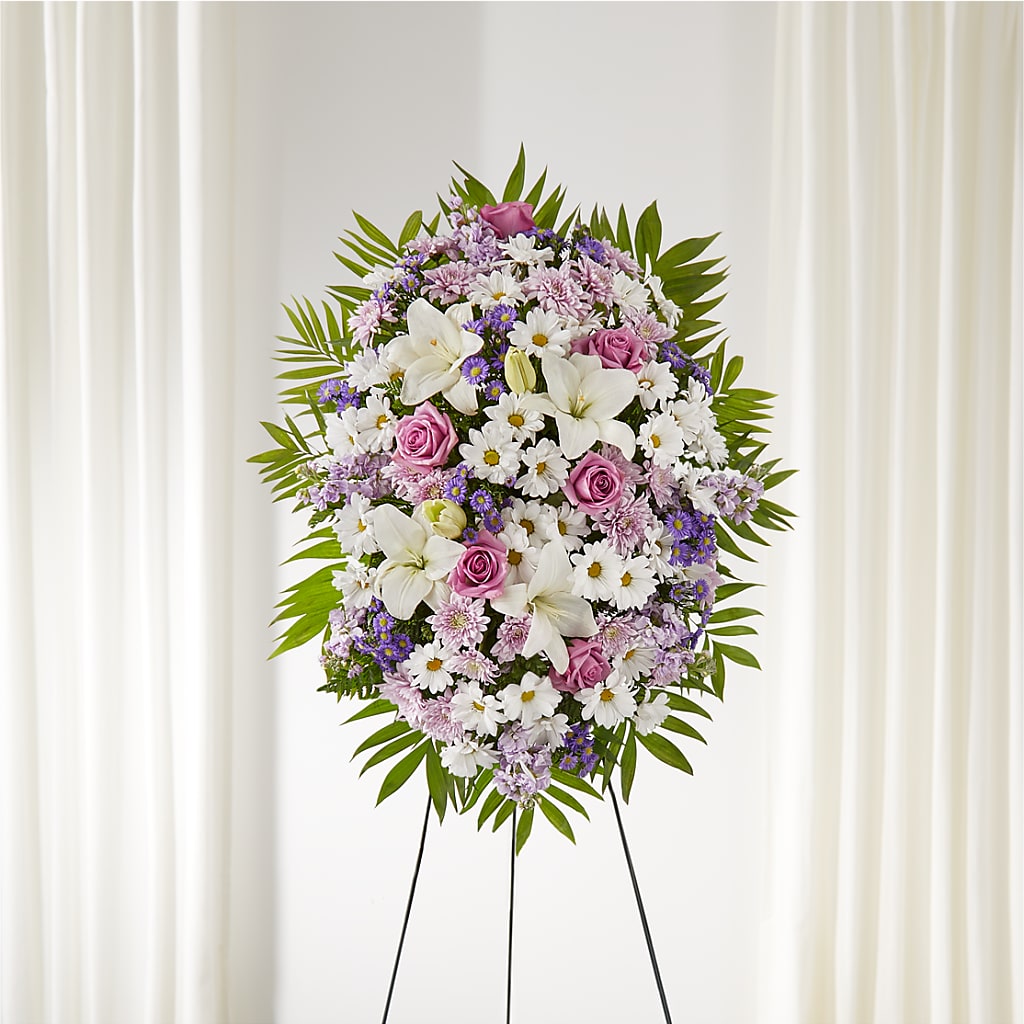 Surrounded by Love Standing Spray – The Flower Shop For All Occasions, California MO