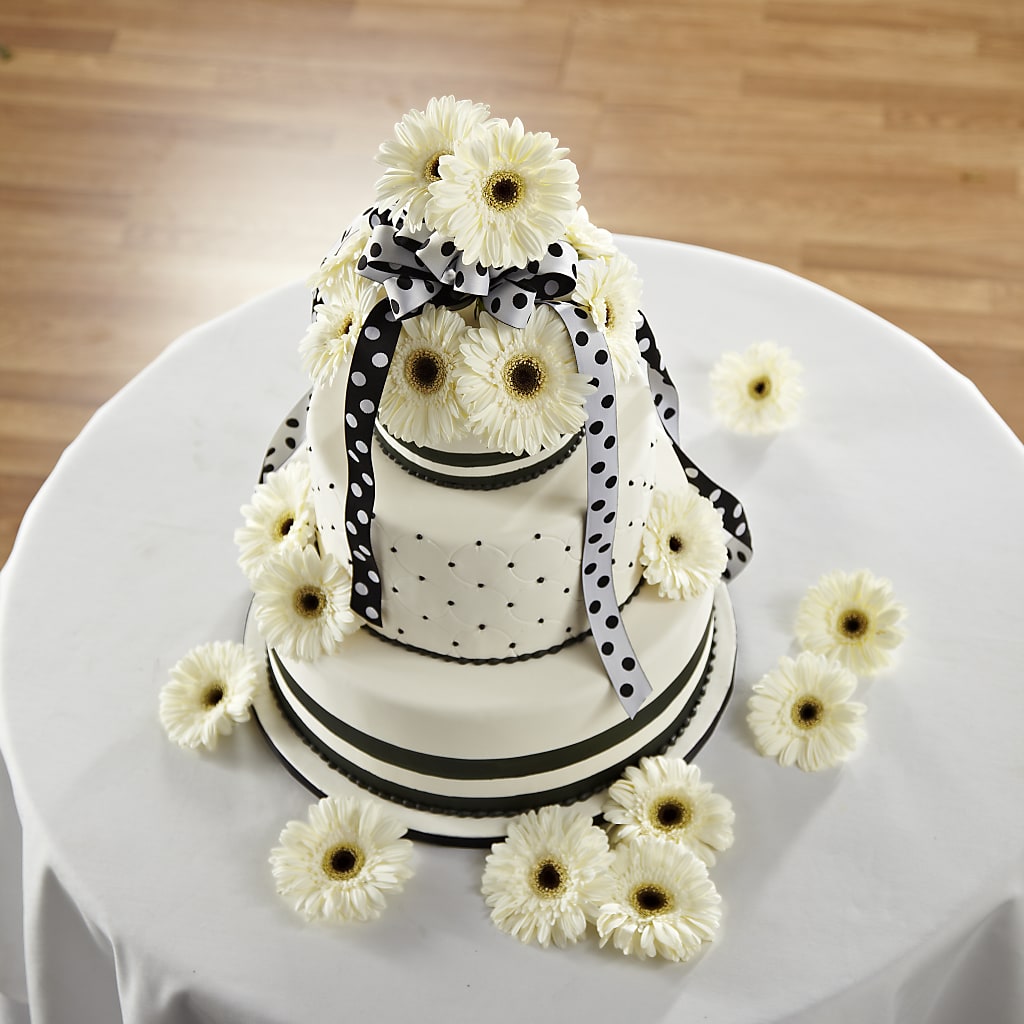Simple Sophistication Cake Décor – The Flower Shop For All Occasions, California MO