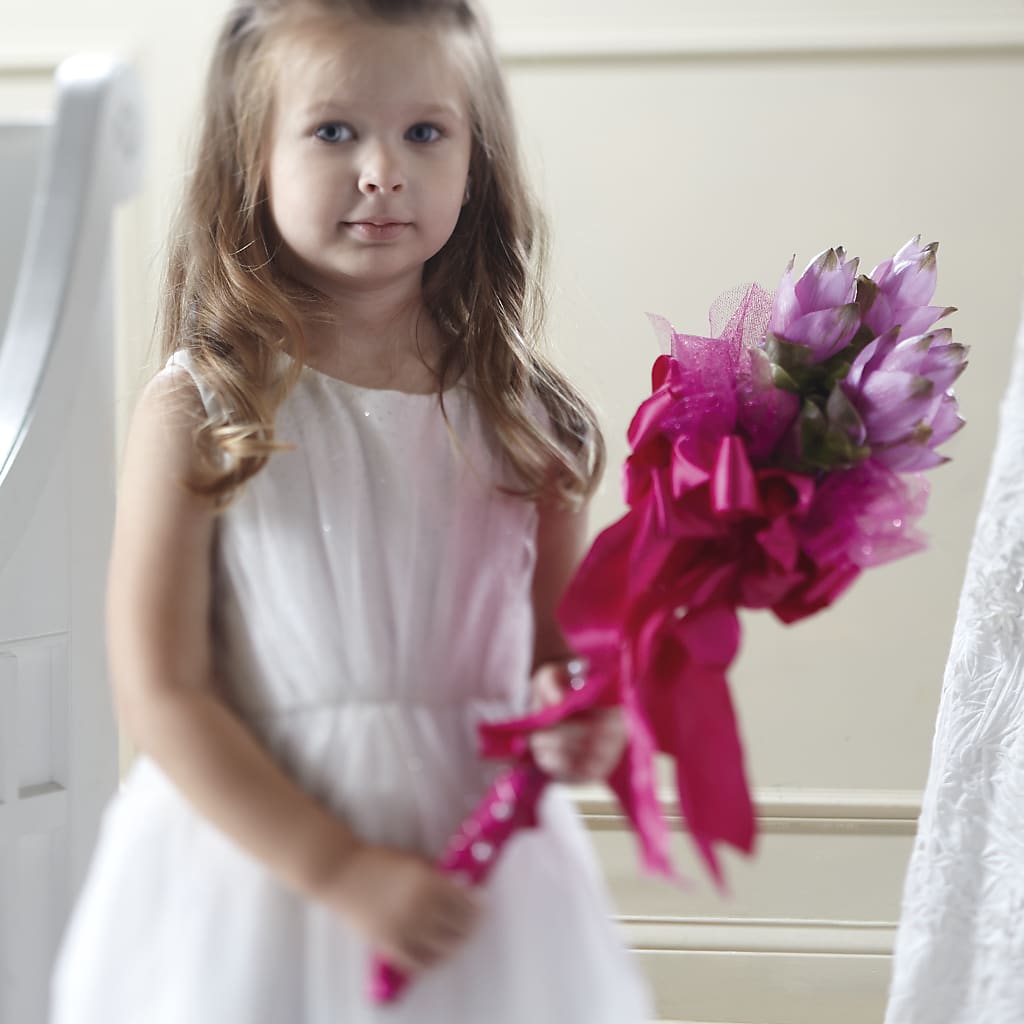 Sparkle Pink Flower Girl Bouquet – The Flower Shop For All Occasions, California MO