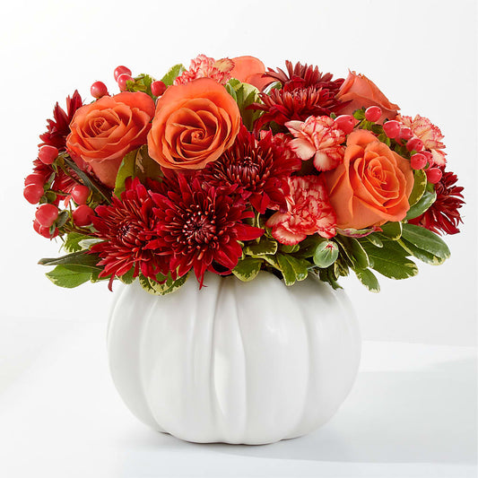 Autumn Air Pumpkin Bouquet –  The Flower Shop For All Occasions, California MO