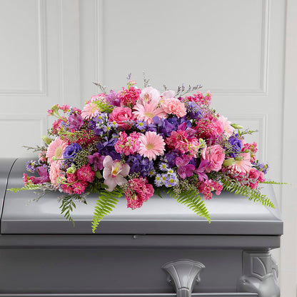 Glorious Garden Casket Spray –  The Flower Shop For All Occasions, California MO