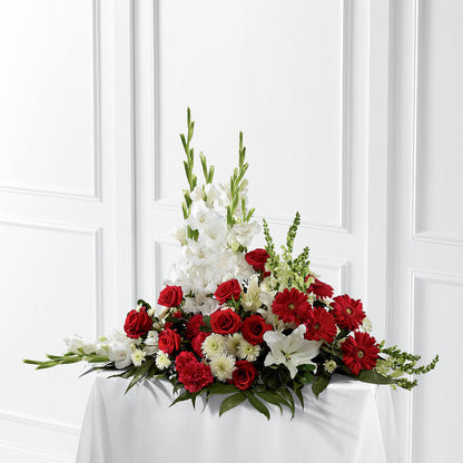 Crimson & White Arrangement –  The Flower Shop For All Occasions, California MO