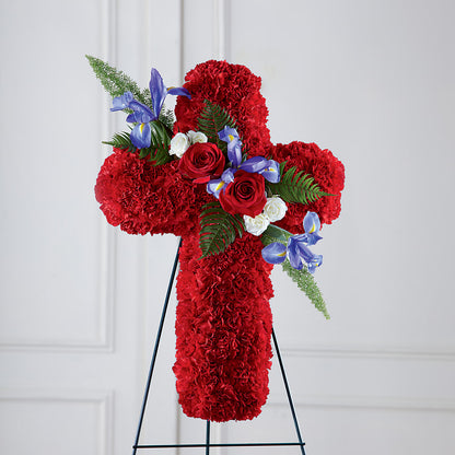 Faithful Hero Floral Cross –  The Flower Shop For All Occasions, California MO