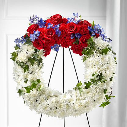 Patriotic Passion Wreath –  The Flower Shop For All Occasions, California MO