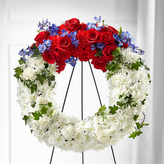 Patriotic Passion Wreath –  The Flower Shop For All Occasions, California MO