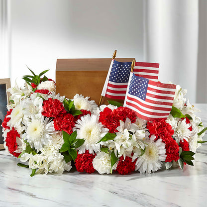 Spirit of Patriotism Cremation Adornment –  The Flower Shop For All Occasions, California MO