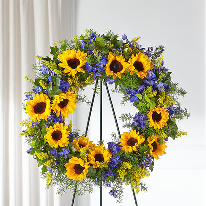 Bright Rays Wreath –  The Flower Shop For All Occasions, California MO