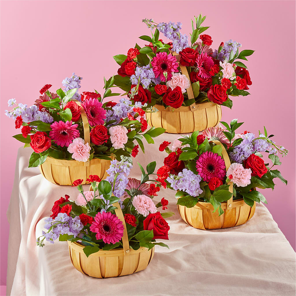 Pink Picnic Basket –  The Flower Shop For All Occasions, California MO