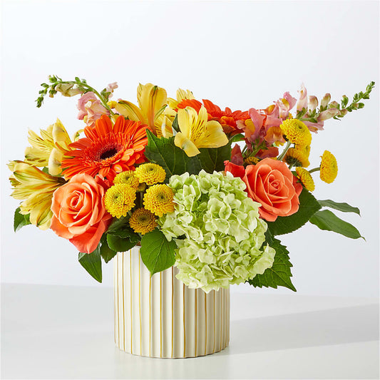 Autumn Sunshine Bouquet with Ivory Vase –  The Flower Shop For All Occasions, California MO