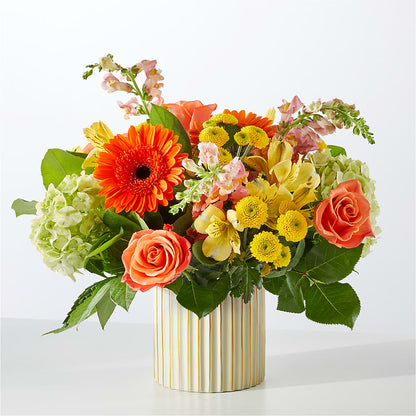 Autumn Sunshine Bouquet with Ivory Vase –  The Flower Shop For All Occasions, California MO