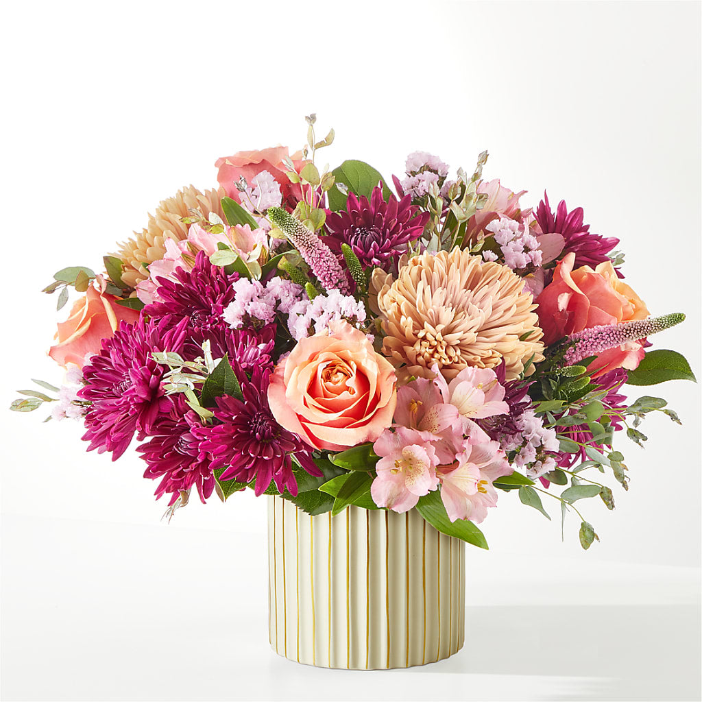 Berry Cobbler Bouquet with Ivory Vase –  The Flower Shop For All Occasions, California MO