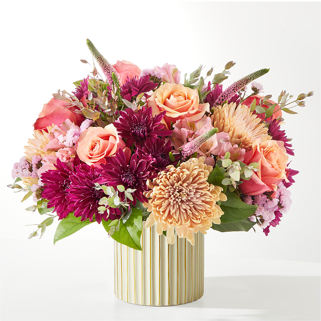 Berry Cobbler Bouquet with Ivory Vase –  The Flower Shop For All Occasions, California MO