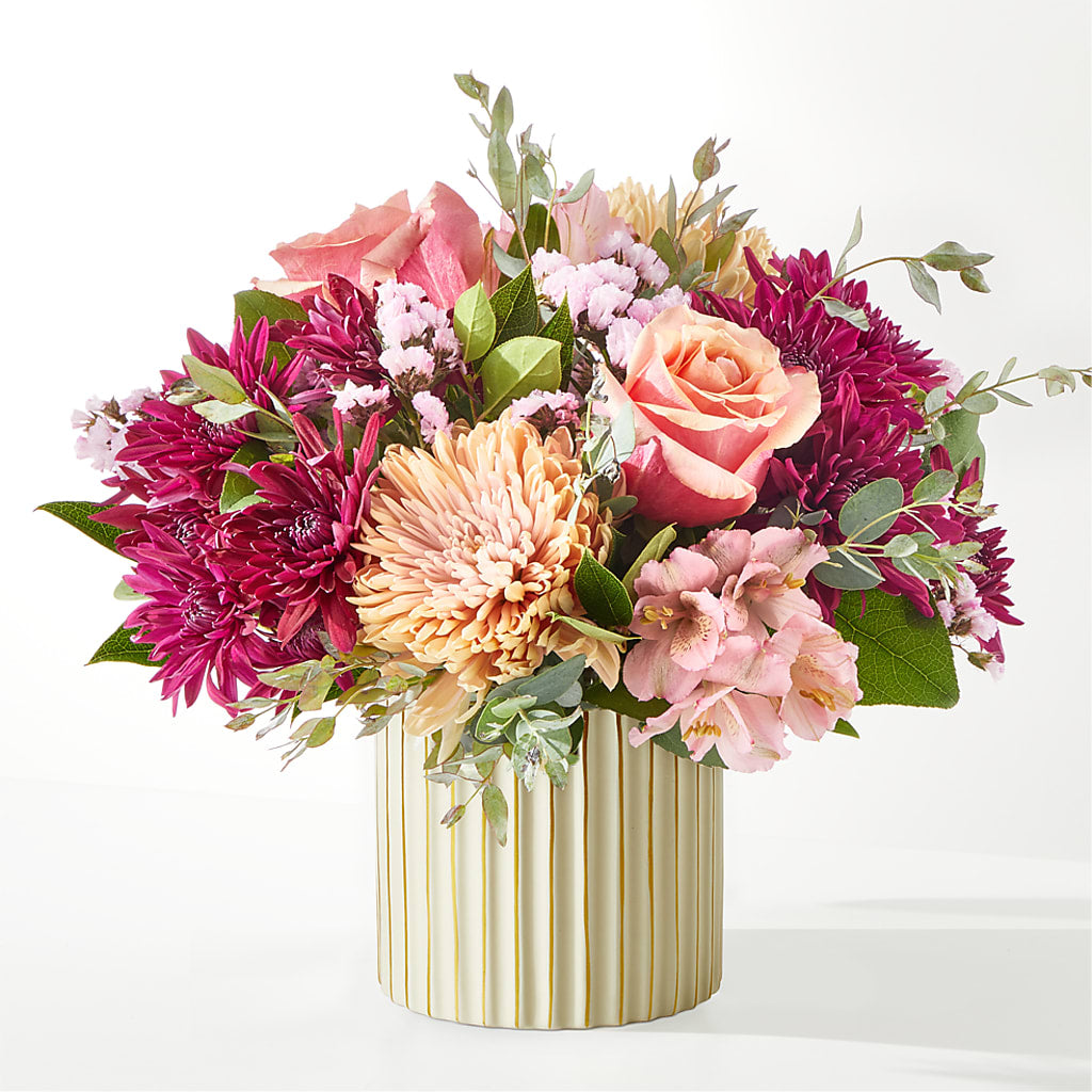 Berry Cobbler Bouquet with Ivory Vase –  The Flower Shop For All Occasions, California MO