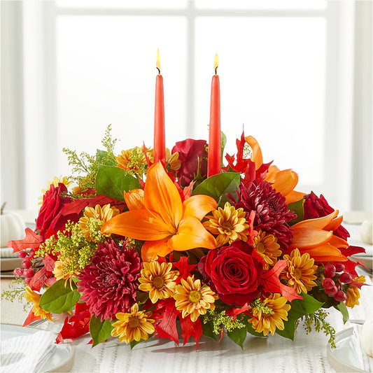 Autumn's Embrace Centerpiece –  The Flower Shop For All Occasions, California MO