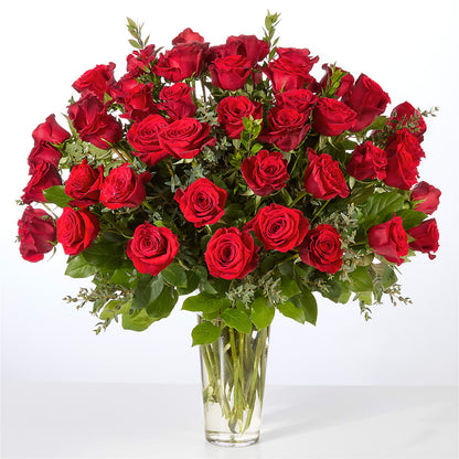 Forever Yours Fifty Stem Red Rose Bouquet –  The Flower Shop For All Occasions, California MO