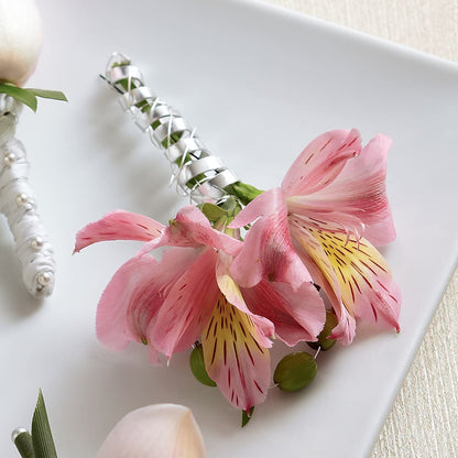 Pink Peruvian Lily Boutonniere –  The Flower Shop For All Occasions, California MO