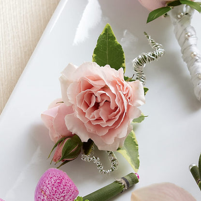 Pink Spray Rose Boutonniere –  The Flower Shop For All Occasions, California MO
